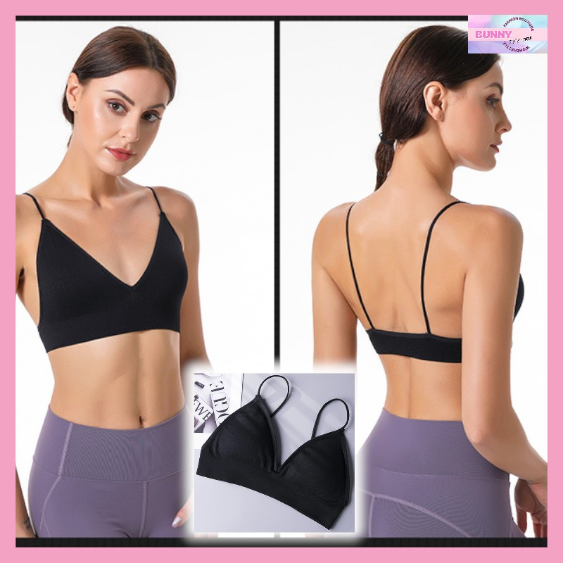 เสื้อสปอร์ตบรา สายเดี่ยวครอป เสื้อออกกำลังกาย Sport Bra SP055