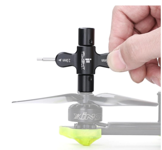 iFlight Quad Wrench Tool with One Way Bearing ตัวถอดใบพัด พร้อมหกเหลี่ยม เบอร์ 1.5mm - 2.0mm