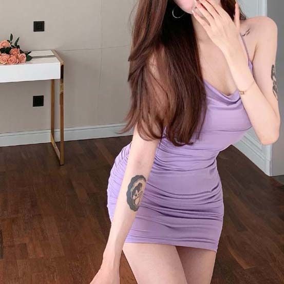 เดรสรัดรูป เดรสสายเดี่ยว โชว์หลัง เซ้กซี่ CN2189