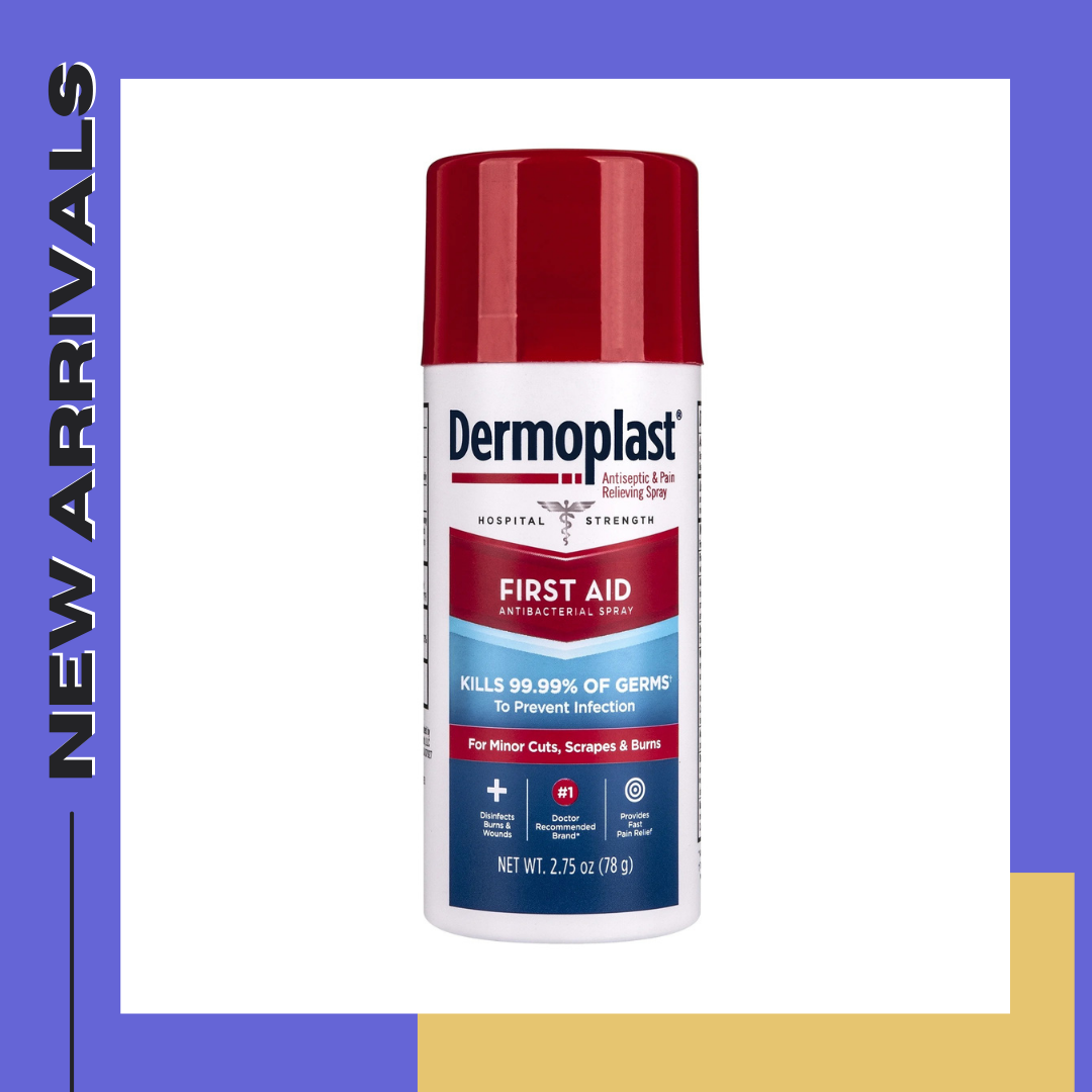 Dermoplast First Aid Spray, Antiseptic & Analgesic Spray for Minor Cuts, Scrapes and Burns, 2.75oz