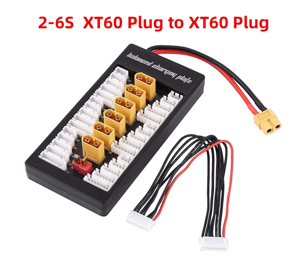 XT60 Female - XT60 Plug 2-6S Lipo Battery Parallel Charging Board บอดพ่วงชาททีละ 6ก้อน