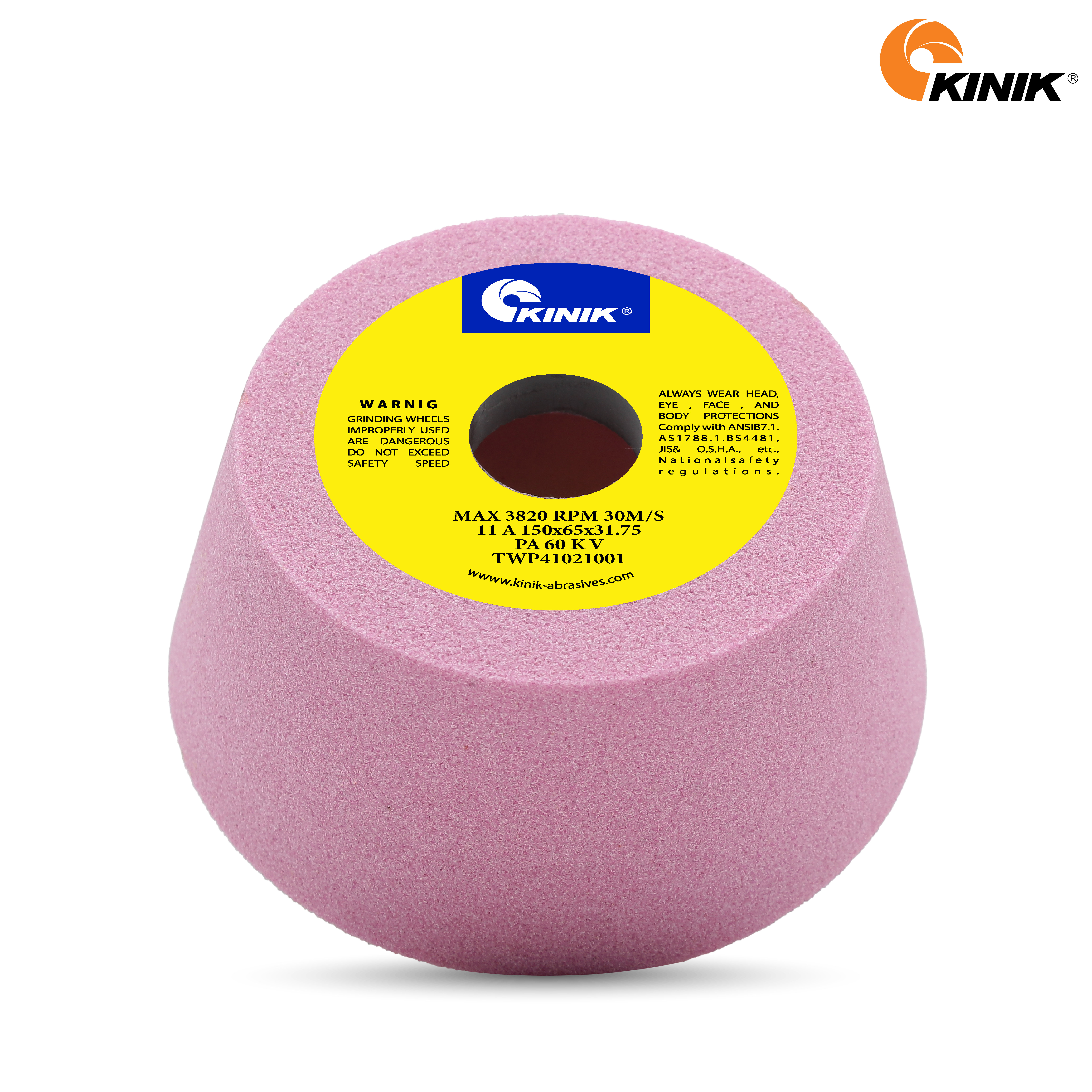 หินถ้วยเทเปอร์ KINIK PA60KV11A 150x65x31.75 mm.