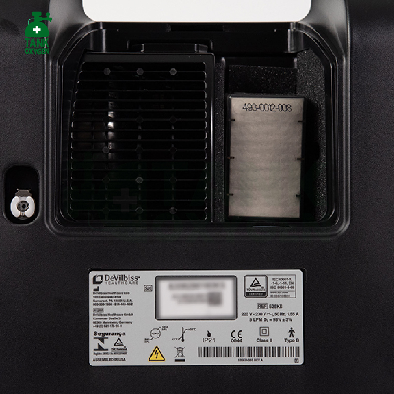 Devilbiss รุ่น 525KS (เสียงระดับ >40dBA) เครื่องผลิตออกซิเจน 5 ลิตร ประกันศูนย์ไทย 3 ปี
