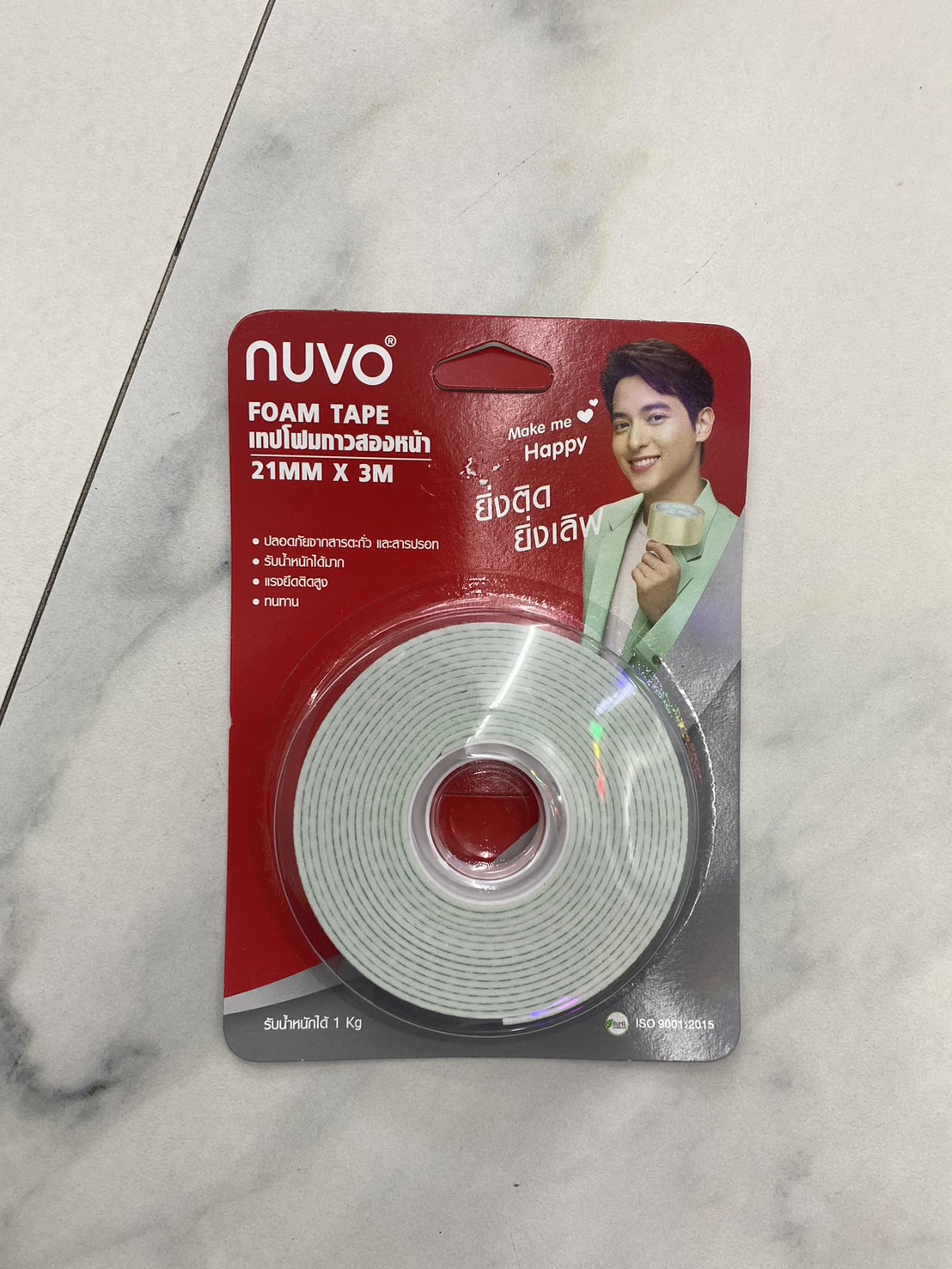 8855805039531 เทปโฟมกาว 2 หน้า 3M 3 เมตร.
