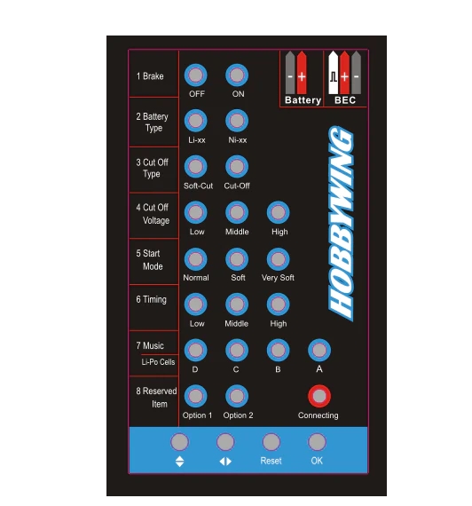 Hobbywing LED Program Card