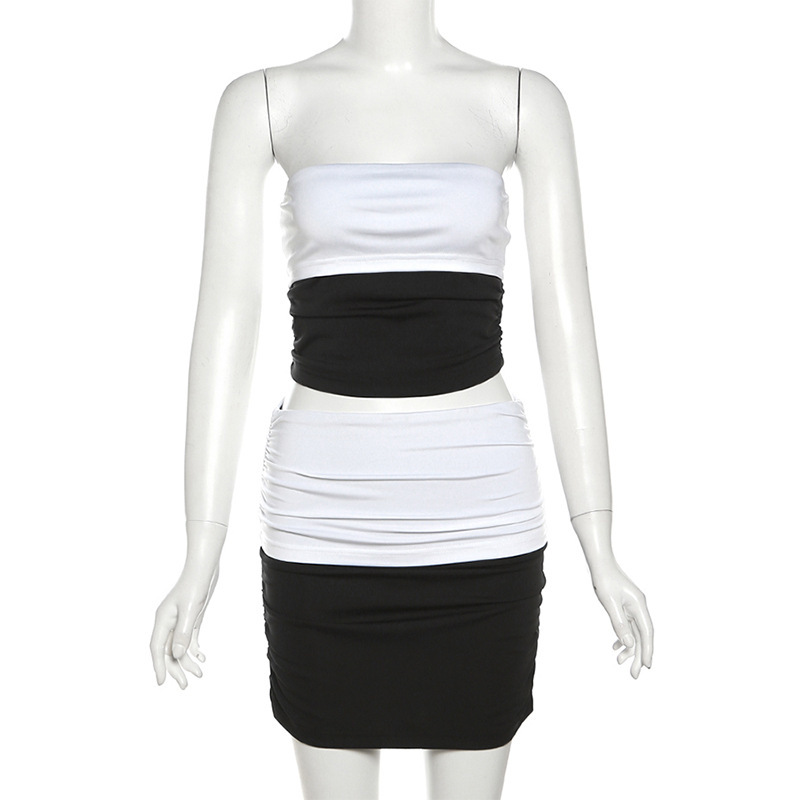 ชุดเซท เกาะอก+กระโปรง รหัส CN2808