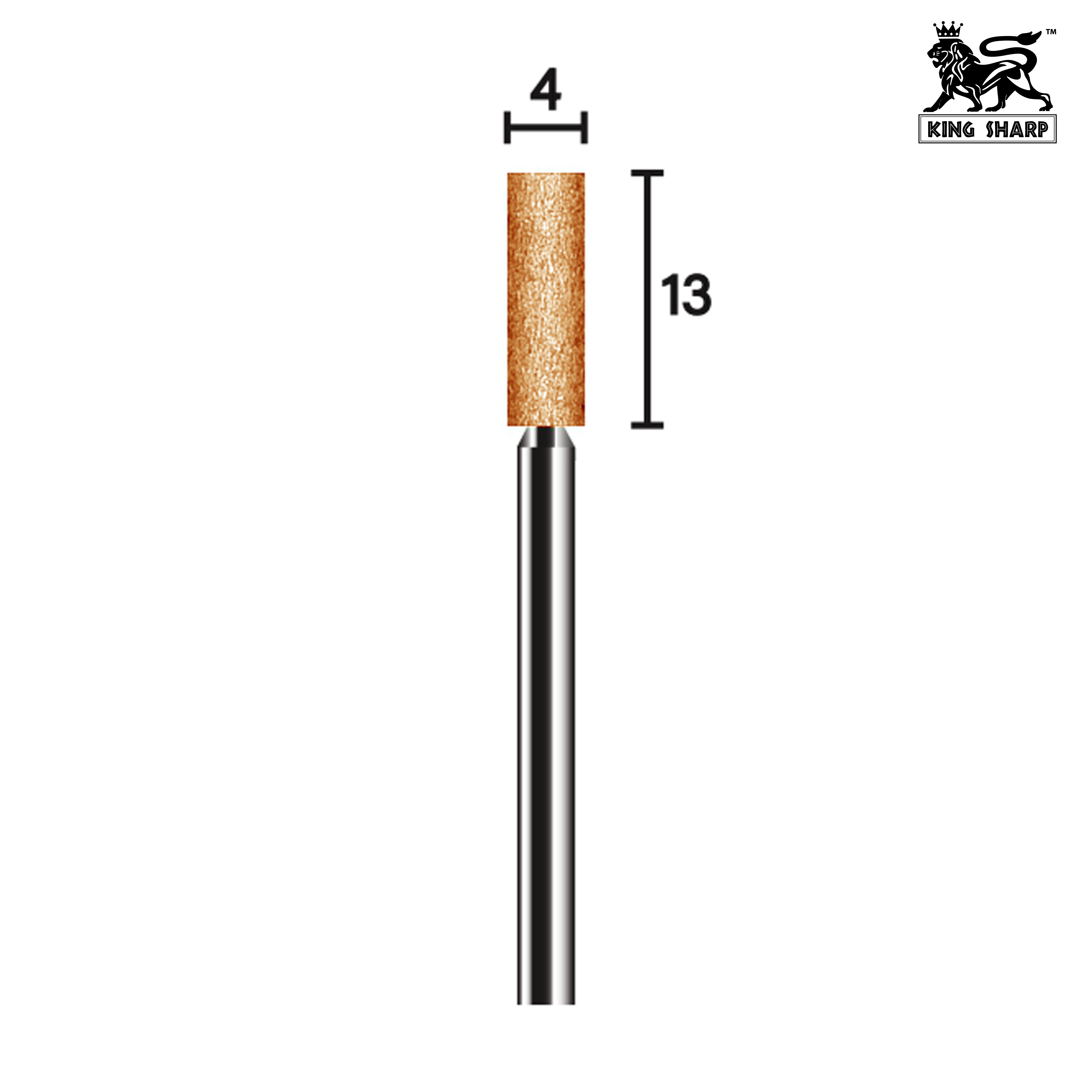 หินเจียรมีแกน KINGSHARP WS141 38A80QV40 4x13x3 mm.