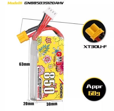 แบต GNB 2เซล 300-900mah HV PH2.0 XT30 PH2.0 3PIN แบตสำหรับ RC รถ เรือ เครื่องบิน โดรน หุ่นยนต์ มีให้เลือกหลายขนาดความจุ