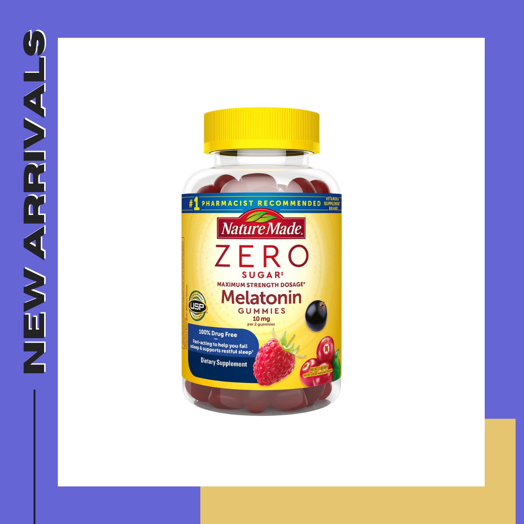 Nature Made Zero Sugar Melatonin 10mg per 2 Gummies, Sugar Free Sleep Aid, 70 Count