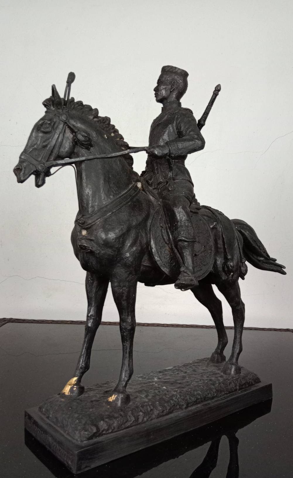 487.พระบรมรูปหล่อสมเด็จพระนเรศวรมหาราชทรงม้าศึก