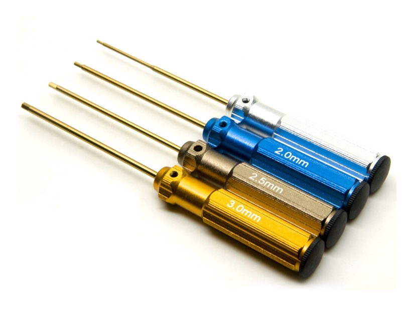 Hexagonal Screwdrivers 1.5mm 2.0mm 2.5mm 3.0mm Hex Screw Driver Tools Kit for RC ชุดเครื่องมือ 4ด้าม หัวชุดแข็ง