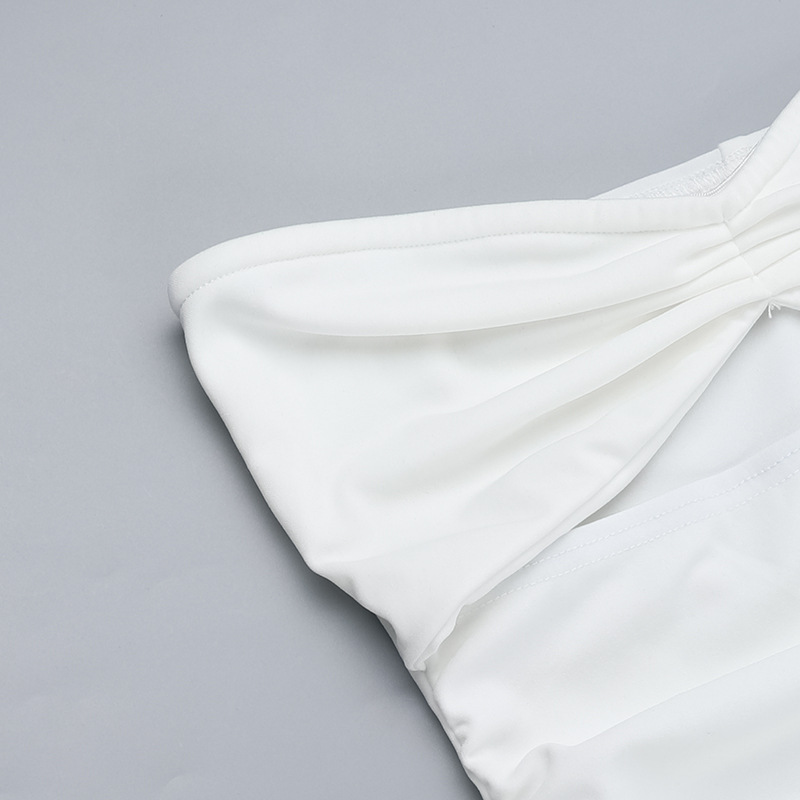 ชุดเดรสเกาะอกยาว สายฝอ Tube Top Dress พร้อมส่งในไทย