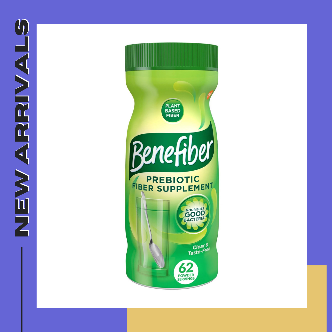 ไฟเบอร์ แบบกระปุก 62ครั้ง Benefiber Daily Prebiotic Fiber Supplement Powder for Digestive Health, Daily Fiber Powder, Unflavored - 62 Servings (8.7 Ounces)