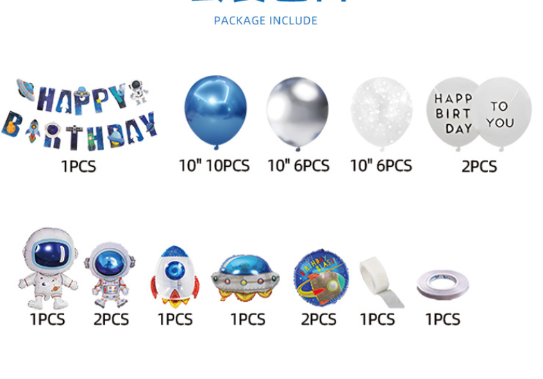 เซทลูกโป่ง ครบเซท ชุดนักบินอวกาศ PT-TK01