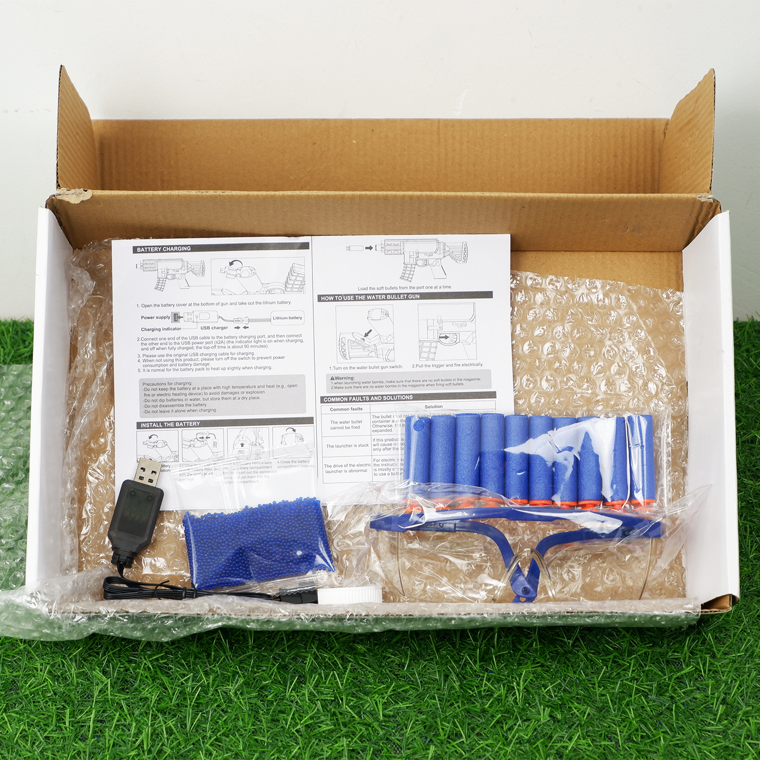 (04)M416 mini สีเขียว ลายกราฟิกตี้ ปืนเจลไฟฟ้า