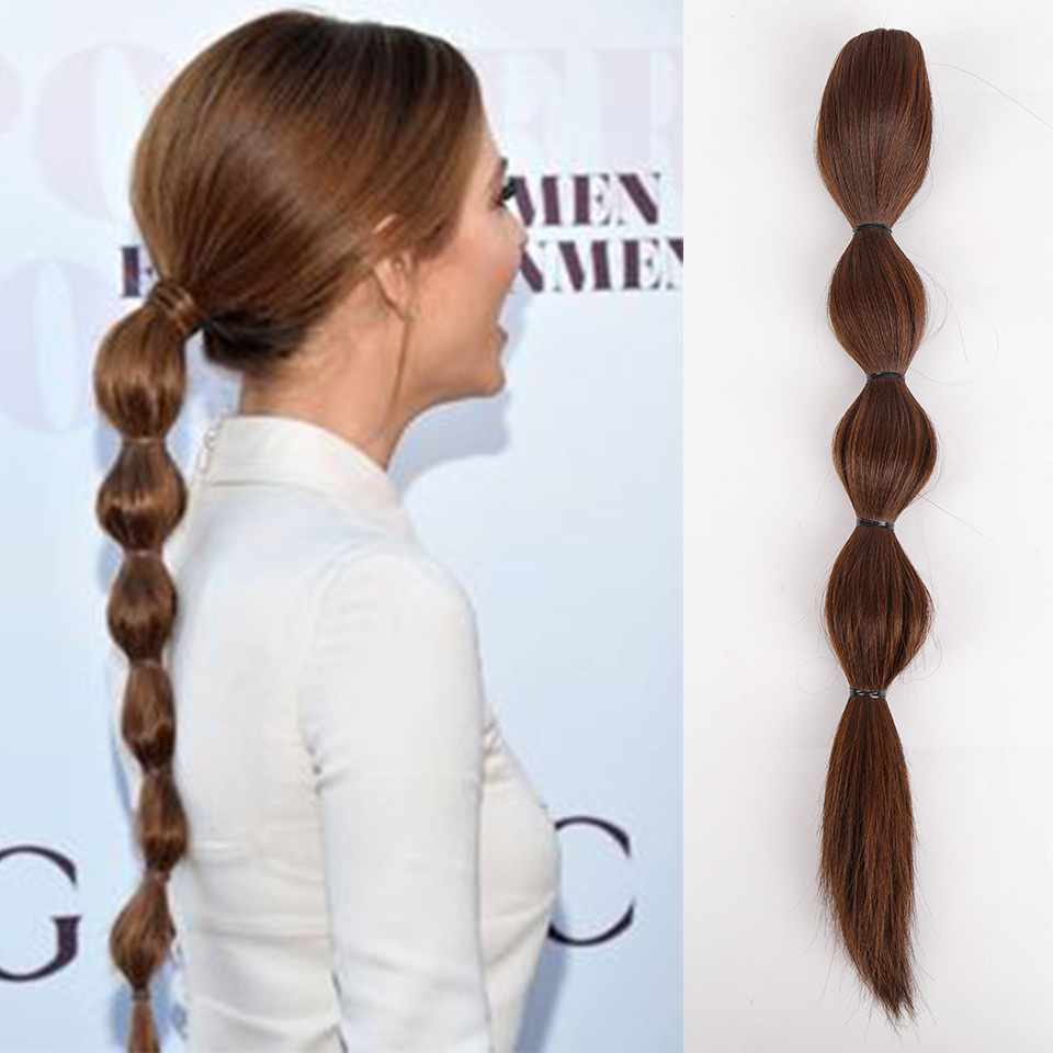 ไหมถักเปียแบบมัด ทรงกลม สำเร็จรูป แฮร์พีช