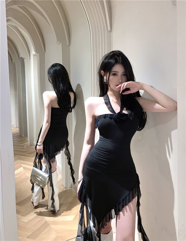 เดรสเกาะอก ช่อกุหลาบ คอนเสิร์ต รหัส EDM2549