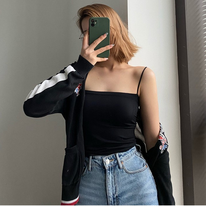เสื้อสายเดี่ยว มีฟองน้ำในตัวใส่สบาย SP057