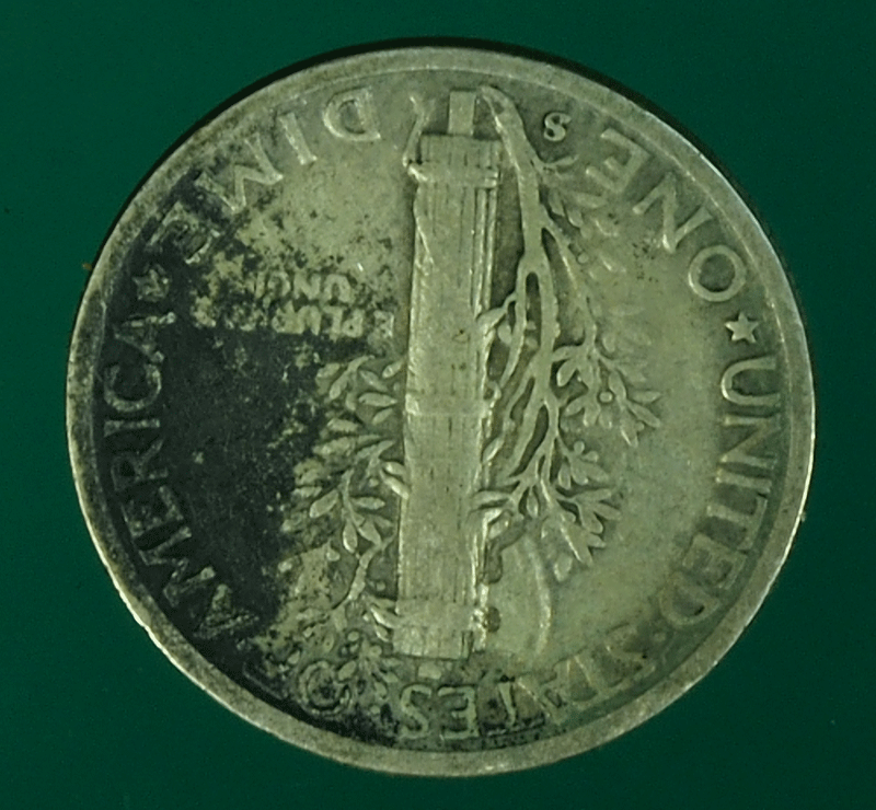 B2562 เหรียญกษาปณ์ประเทศสหรัฐอเมริกา ปี 1942 เนื้อเงิน 16