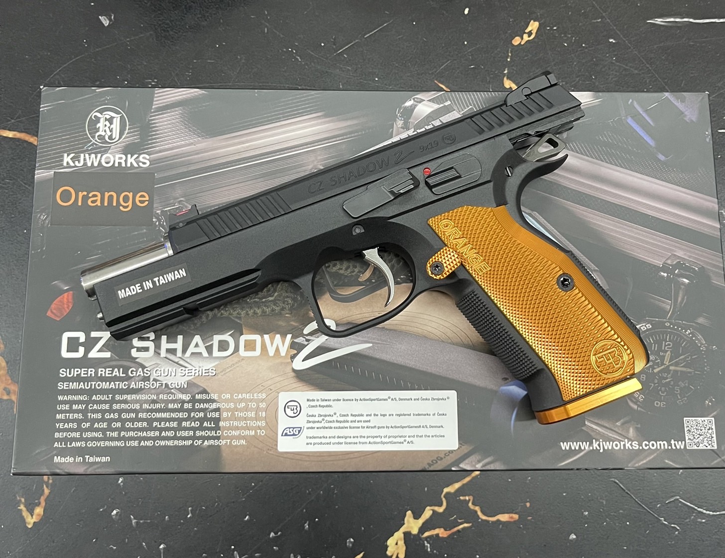 CZ Shadow 2 Orange (Green Gas) - KJ Works