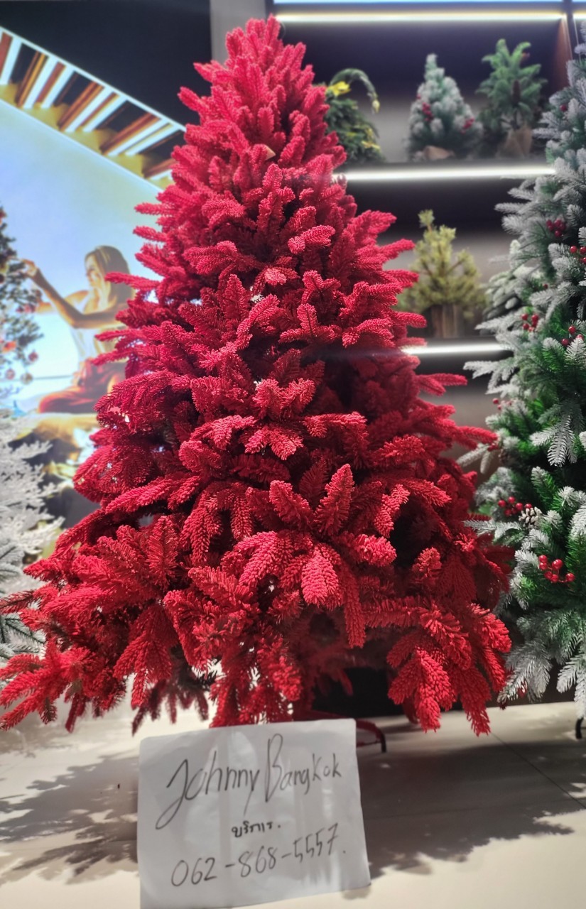 RED WINE ต้นคริสต์มาสปลอม สีสันสดใส สวยงาม ที่นี่