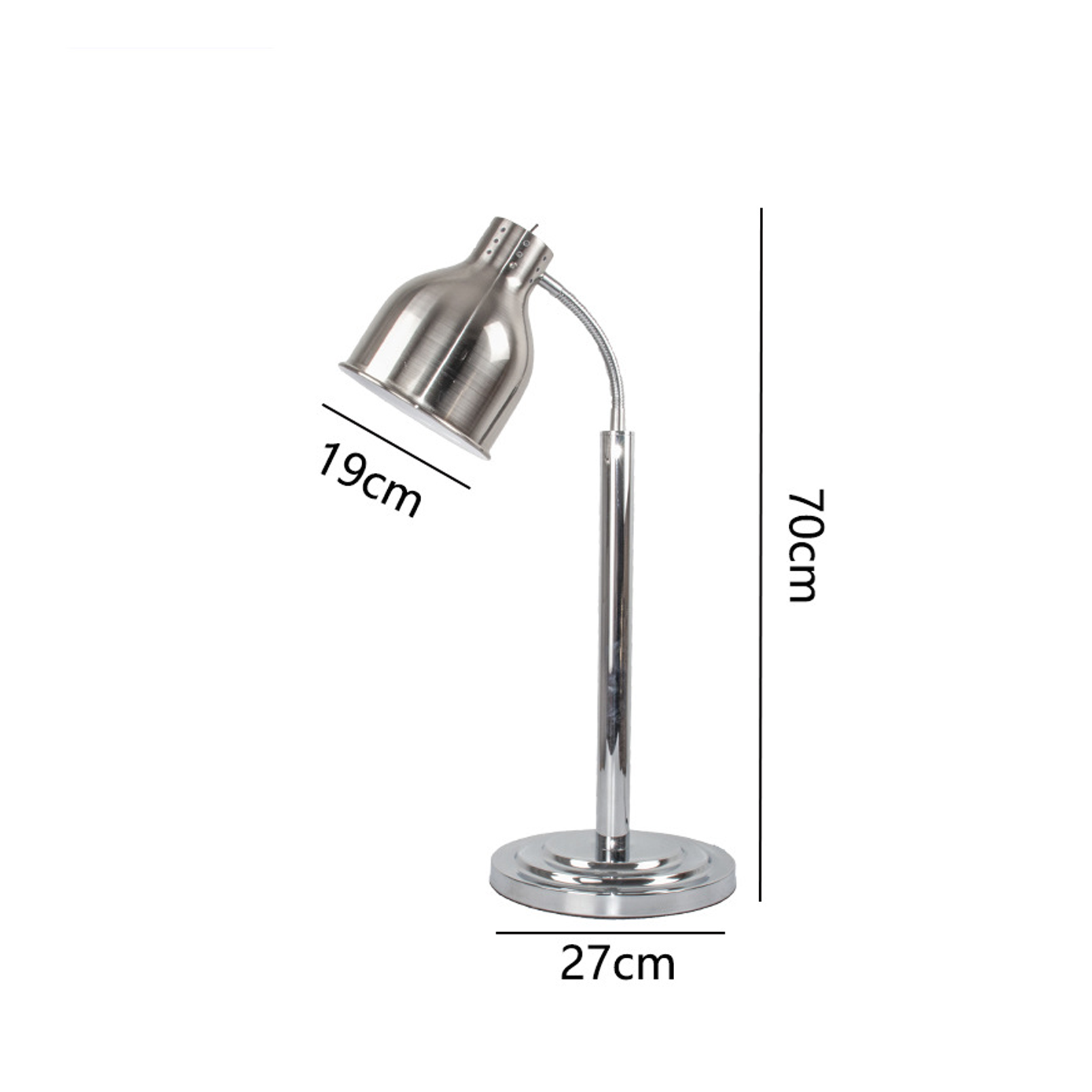 โคมไฟตั้งโต๊ะอุ่นอาหาร Table Heating lamp Food Buffet (Adjustable), Metal E27x1 Max 300W (BF02)
