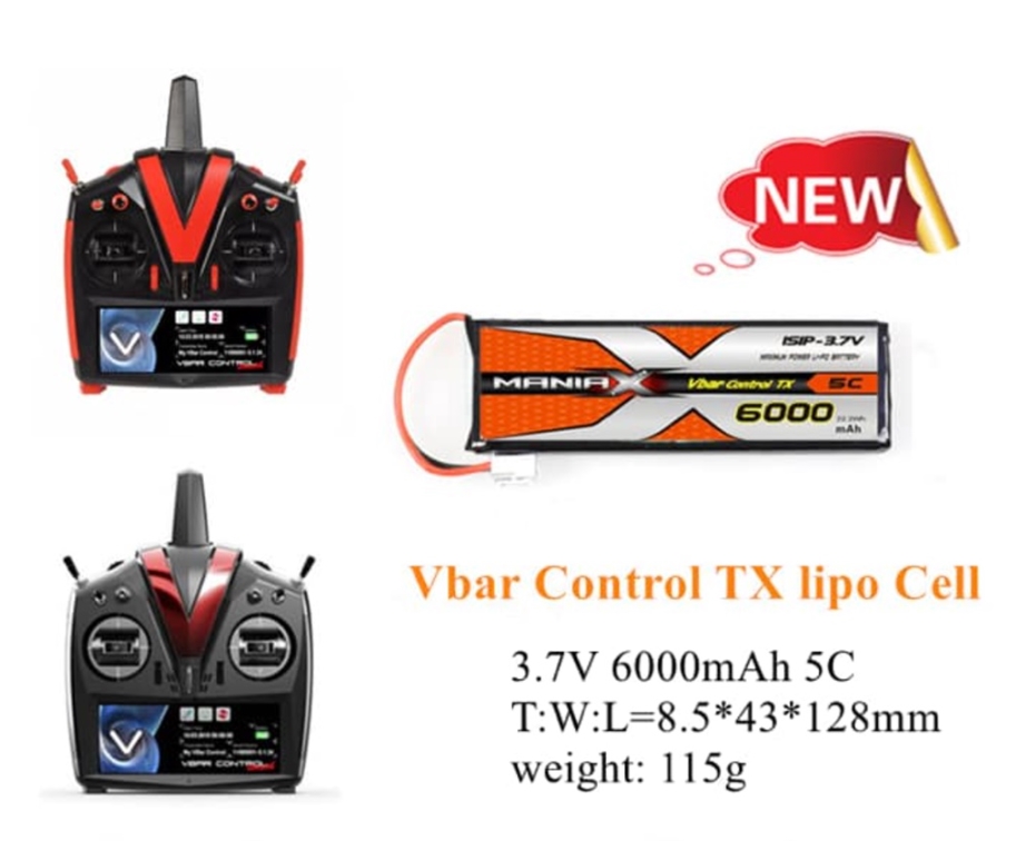 ManiaX 3.7V 6000mAh 5C Lipo Battery Pack for Vbar Control TX