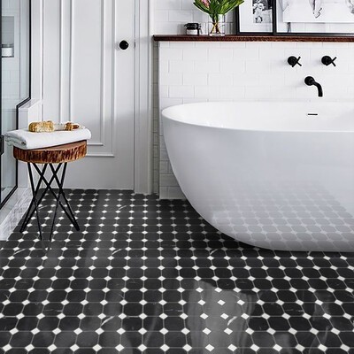 Irregular Marble Mosaic Tiles (Black)