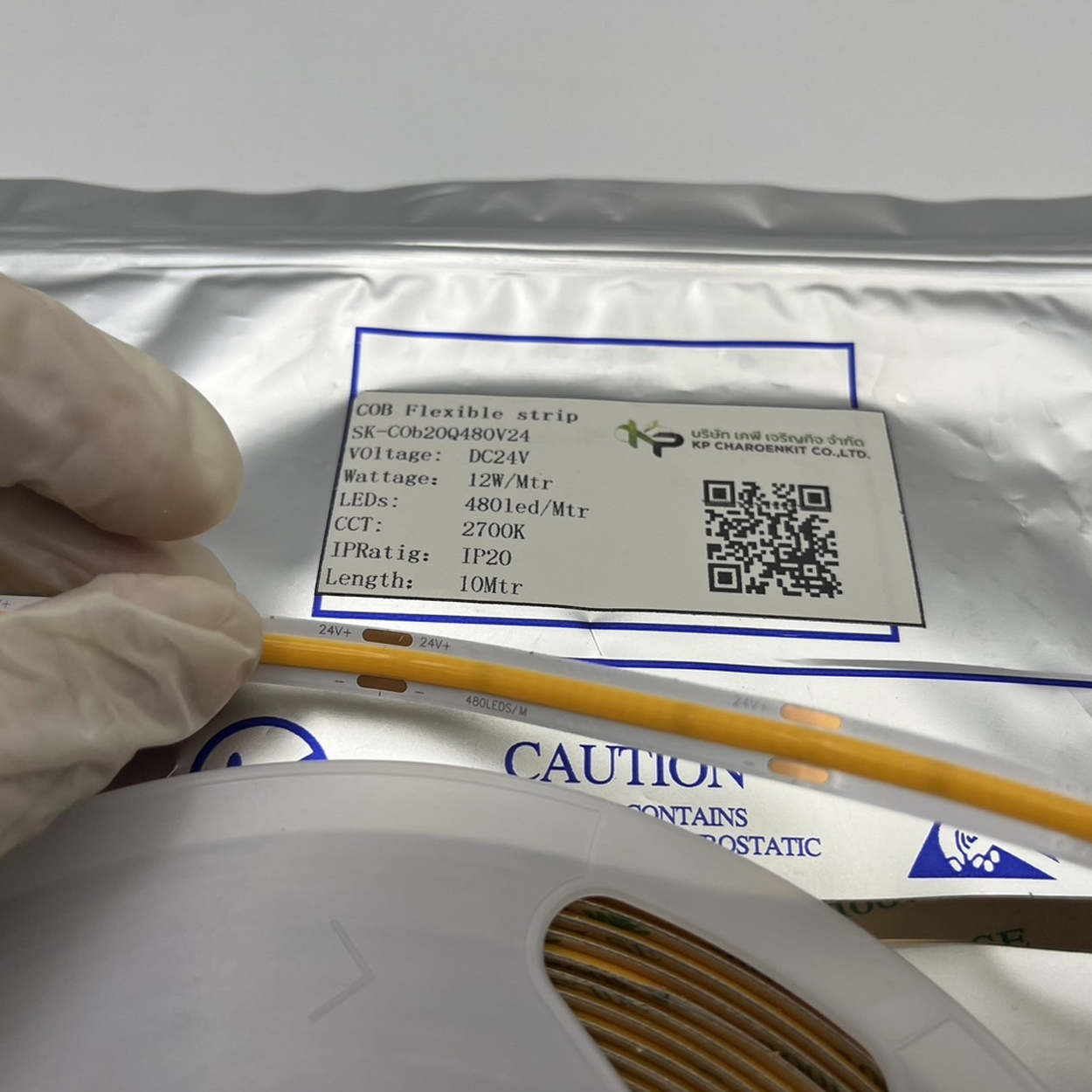 ไฟเส้น ไฟริบบิ้น Led Strip light COB 480leds 12W 24V IP20