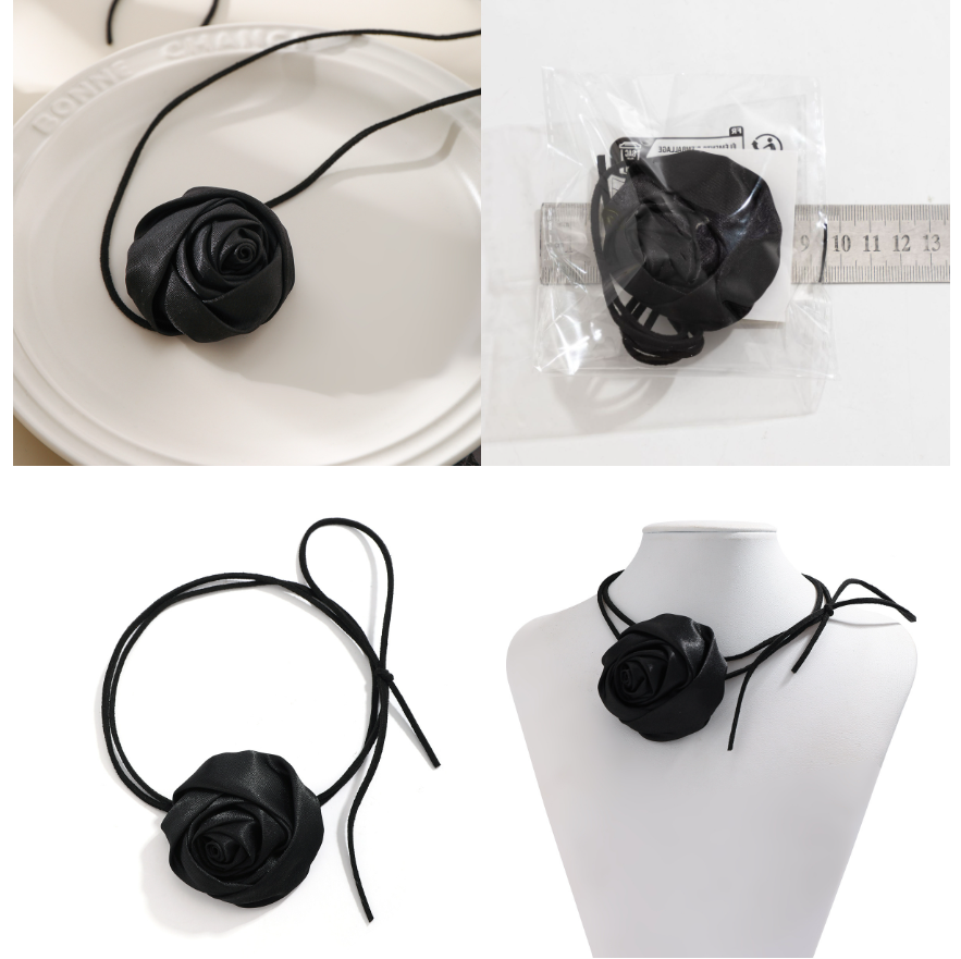 โชคเกอร์ผ้า ปลอกคอดอกคามิเลีย Choker G6020