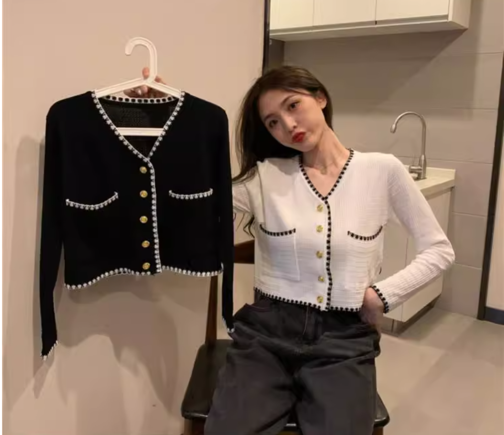 เสื้อไหมพรมแขนยาว สไตล์เกาหลี รหัส C581
