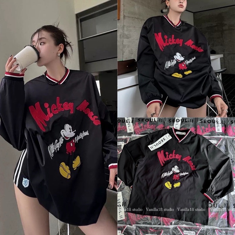 "Mickey" เสื้อแขนยาวสไตล์เกาหลี