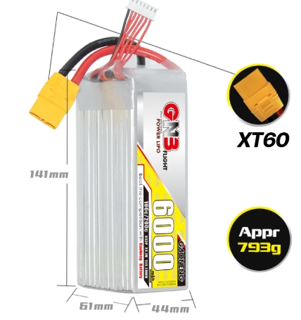 GNB 6s 5000mah - 10000mah 100C 50C 60C 110C 120C Gaoneng แบต LiPo Battery