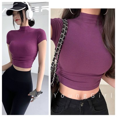 เสื้อยืดแขนสั้น เสื้อคอเต่า CN2293