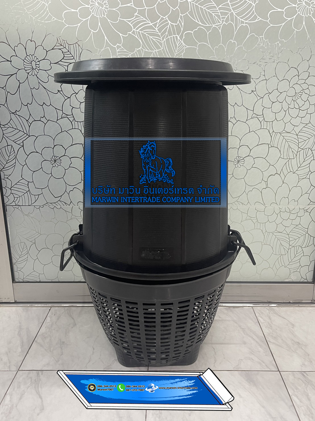 ถังขยะอินทรีย์ ถังขยะเปียกใส่เศษอาหาร ถังตัดก้น ถังโคน สีดำ และสีอื่นๆ พร้อมฝาปิด มีก๊อก