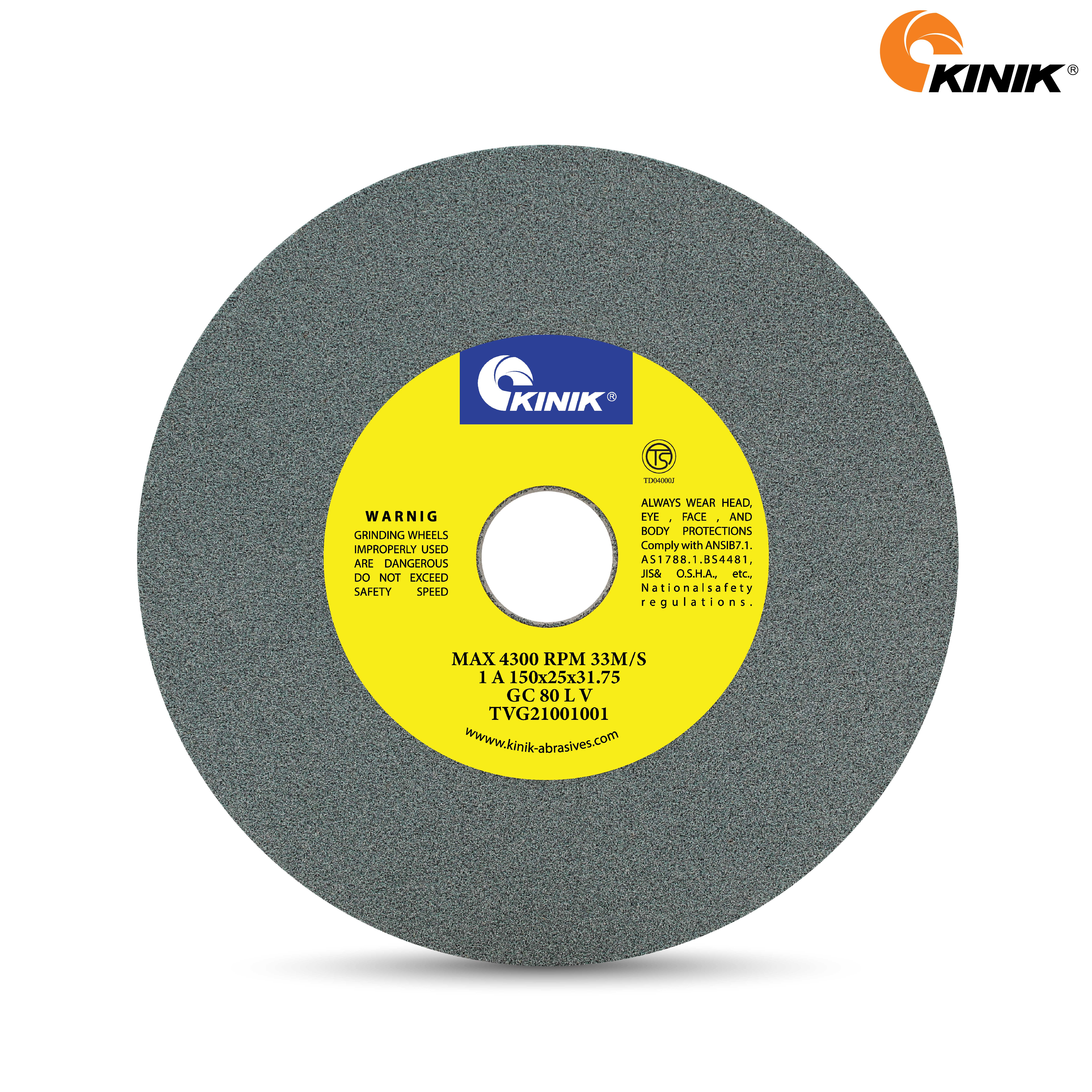 หินเจียร KINIK GC80LV1A 150x25x31.75 mm.