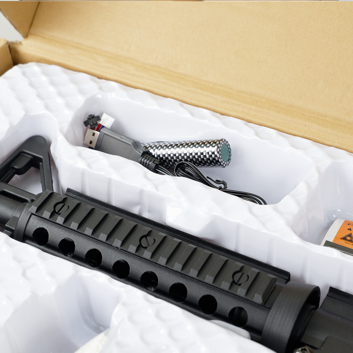 (44)M4A1 สีดำล้วน แรง 240FPS+ ปืนเจลไฟฟ้า ของเล่น ยิงรัวได้ ยิงSEMI(ทีละนัด)ได้