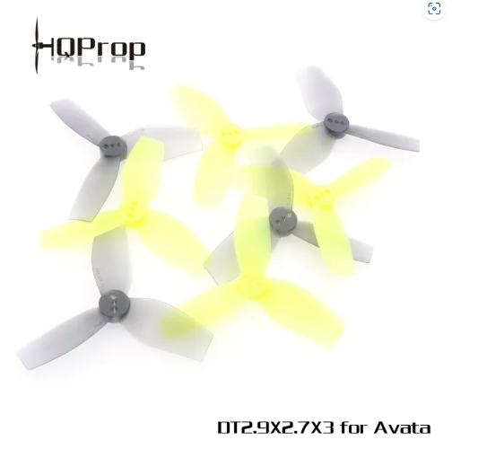HQProp DT2.9X2.5X5 , DT2.9X2.5X4 , DT2.9X2.5X3 for DJI Avata (2CW+2CCW)-Poly Carbonate 1ถุง 4ใบ สุ่มสี
