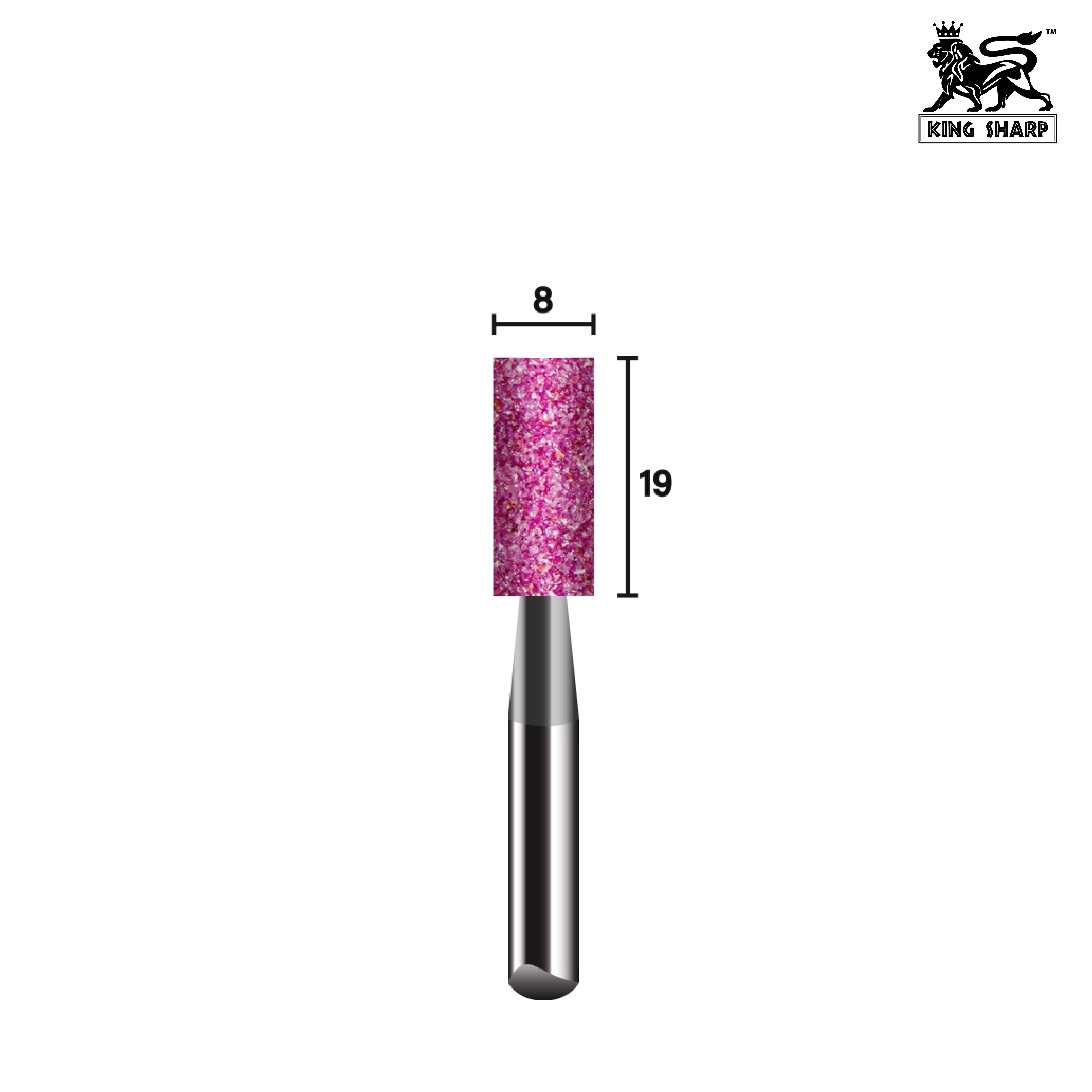 หินเจียรมีแกน KINGSHARP W171 PA80QV40 8x19x6 mm.