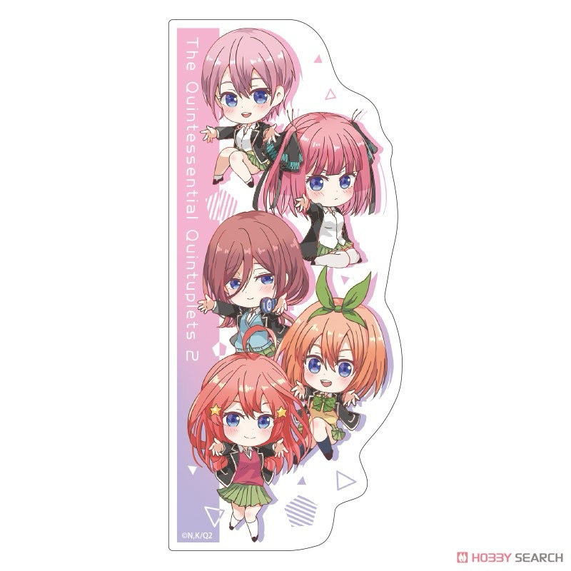 อะคริลิคเกาะขอบ เจ้าสาวผมเป็นแฝดห้า[The Quintessential Quintuplets Petatto Chara Board Mini Character]
