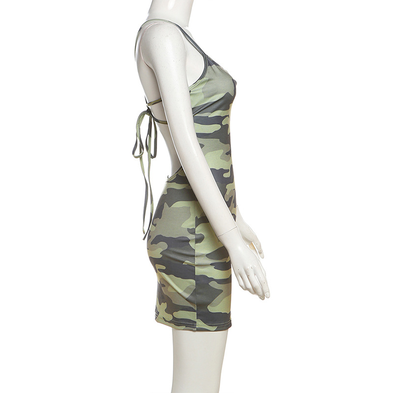 ชุดเดรส ทหาร โชว์หลัง เซ็กซี่ CN65933 พร้อมส่งในไทย