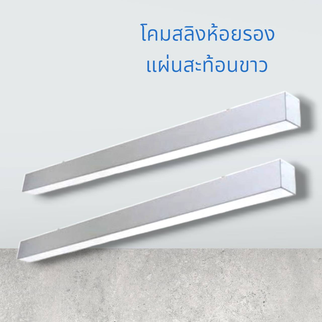 โคมแขวนสลิงรองรับหลอด2ดวงยาว120ซม.