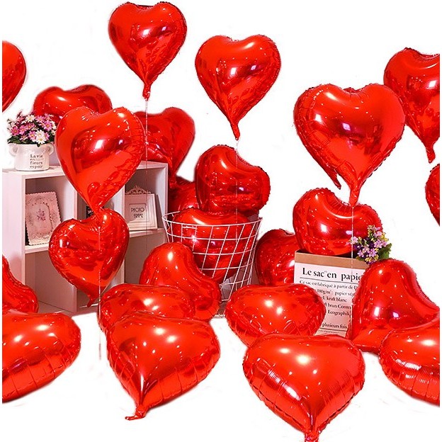 เซทจัมโบ้ สุดคุ้ม ลูกโป่ง หัวใจ 18 นิ้ว (10 ชิ้น)