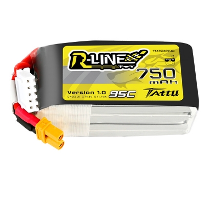 Tattu R-Line 4S V1 V3 V4 95C 120C 130C 650 750 850 1050 1300 1550 1800 2000mAh แบตตัวแรงสำหรับ FPV