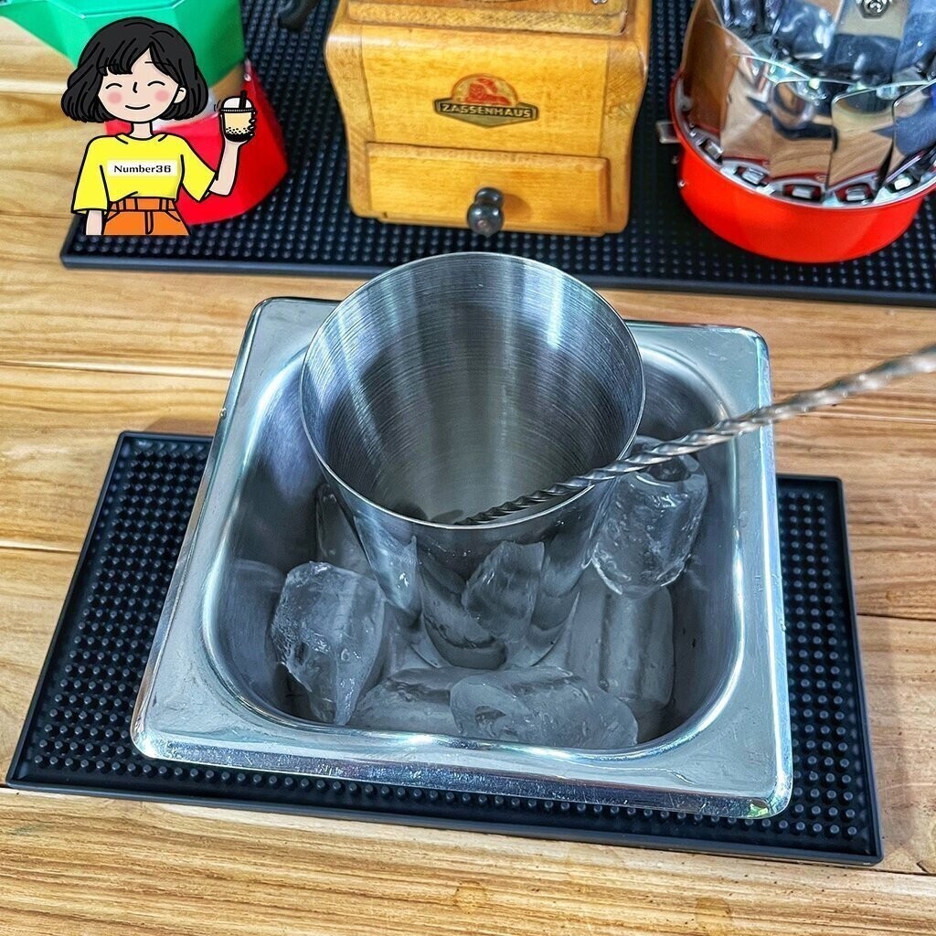 (N77) แก้วชงเครื่องดื่มบาเทนเดอร์ สแตนเลส (อย่างดี) หนา ลดความร้อนได้ดี (พร้อมส่ง)