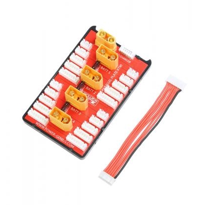 XT90 40A Fused Parallel Charging Board 2-6S LiPo บอดพ่วงชาท ขั้ว XT90 1-4ก้อน