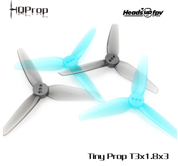 HQProp T3X1.8X3 HeadsUp รูแกน 2MM Shaft Micro Whoop Prop 1ถุง 4ใบ สุ่มสี
