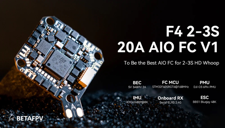 BETAFPV F4 2-3S 20A AIO FC V1 - ELRS