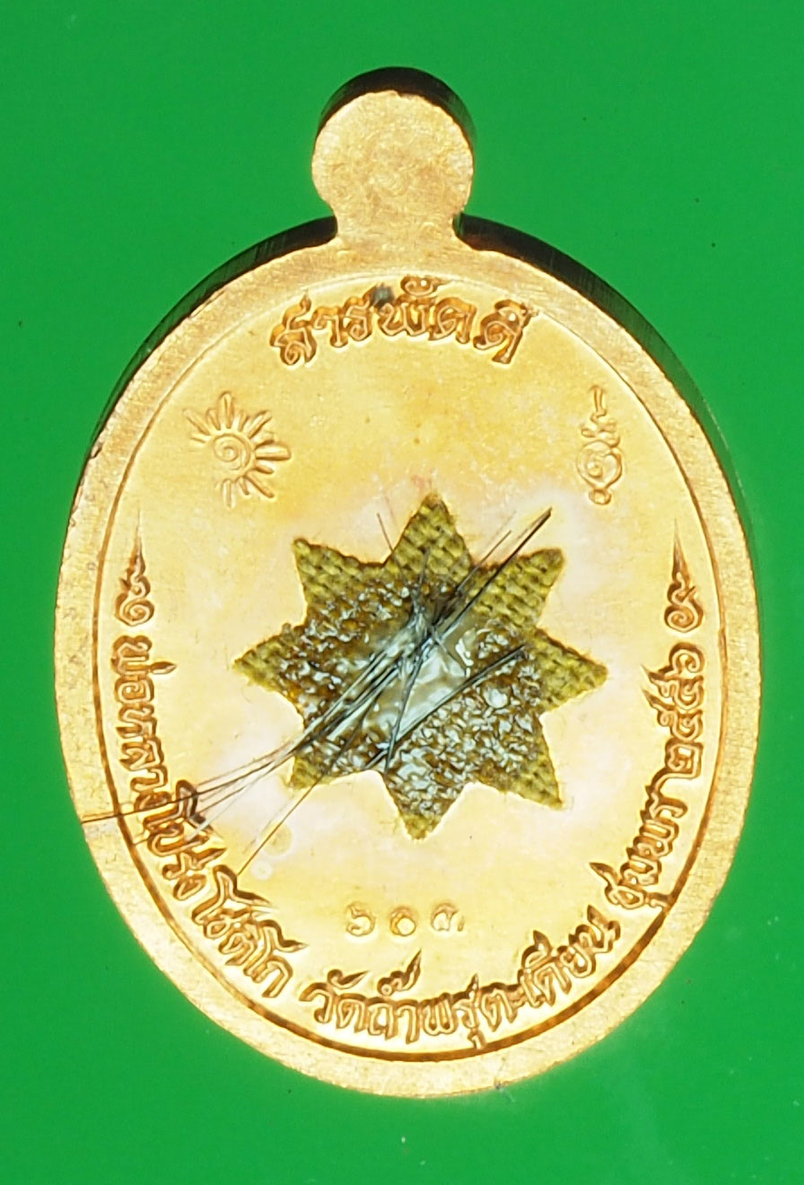 A93 เหรียญพ่อหลวงโปร่ง วัดถ้ำพรุ ตะเคียน หมายเลขเหรียญ 603 ชุมพร 29
