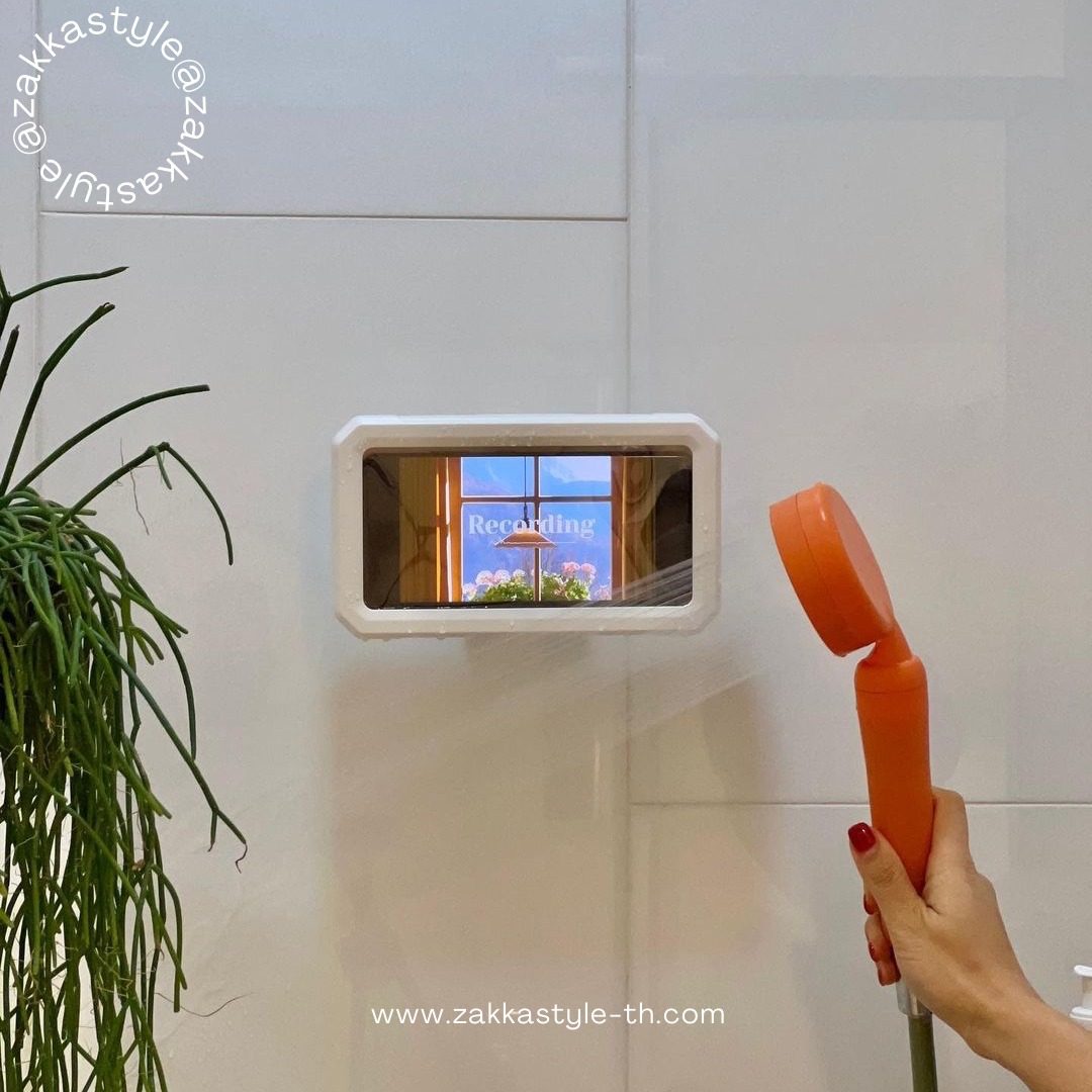 Waterless bathroom waterproof phone holder